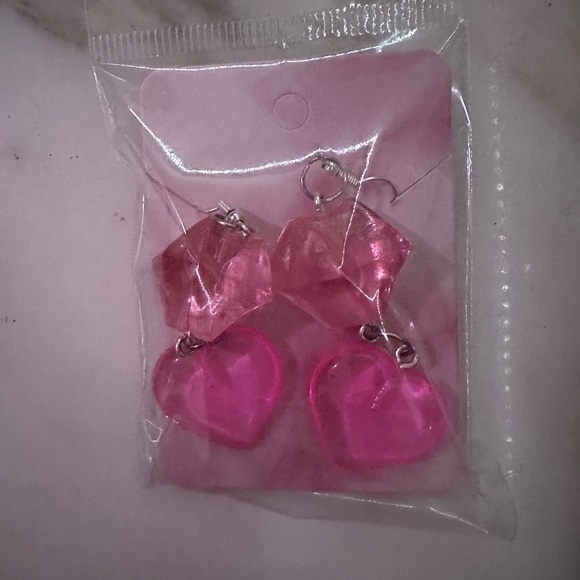 Exquisite luxury pink dangled earrings (handmade) - Picture 5 of 6